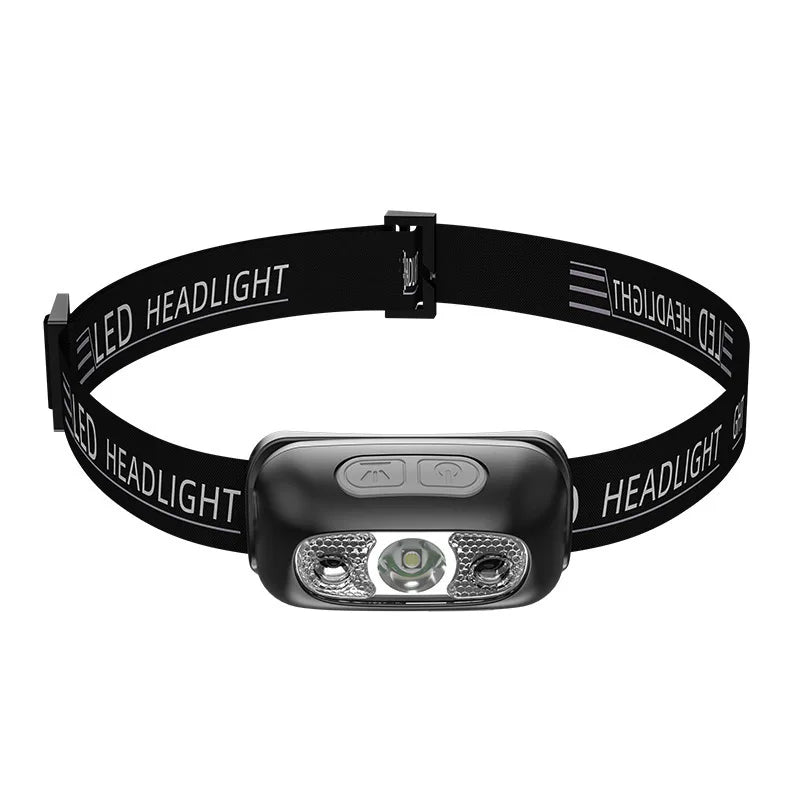 Rechargeable COB LED USB Headlamp ABS Waterproof Fishing Head Torch