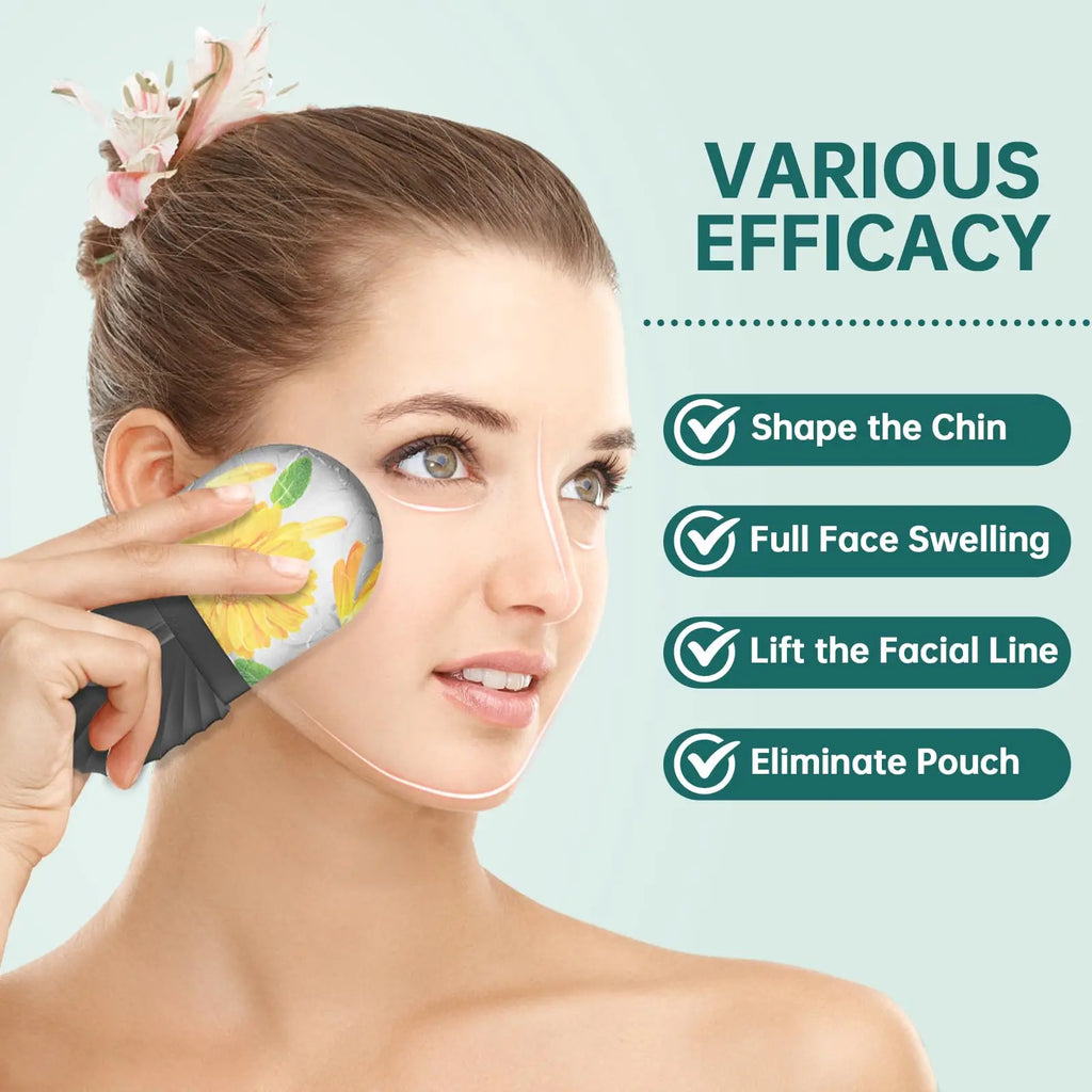 Cryo Glow Ice Roller & Gua Sha Set – Facial Lift, Sculpt & Skin Refresh Tool (1/2/3PCS)