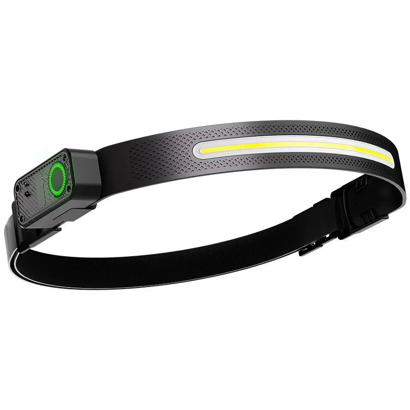 Rechargeable COB LED USB Headlamp ABS Waterproof Fishing Head Torch
